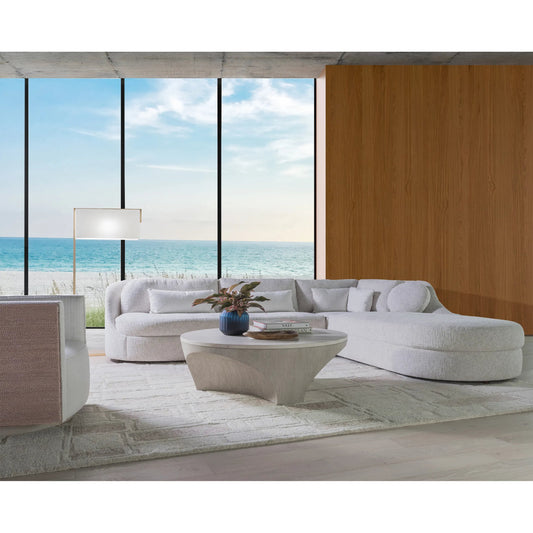 Artistica Sectional by Artistica Home in white. Made from oak, fabric in a unique style.