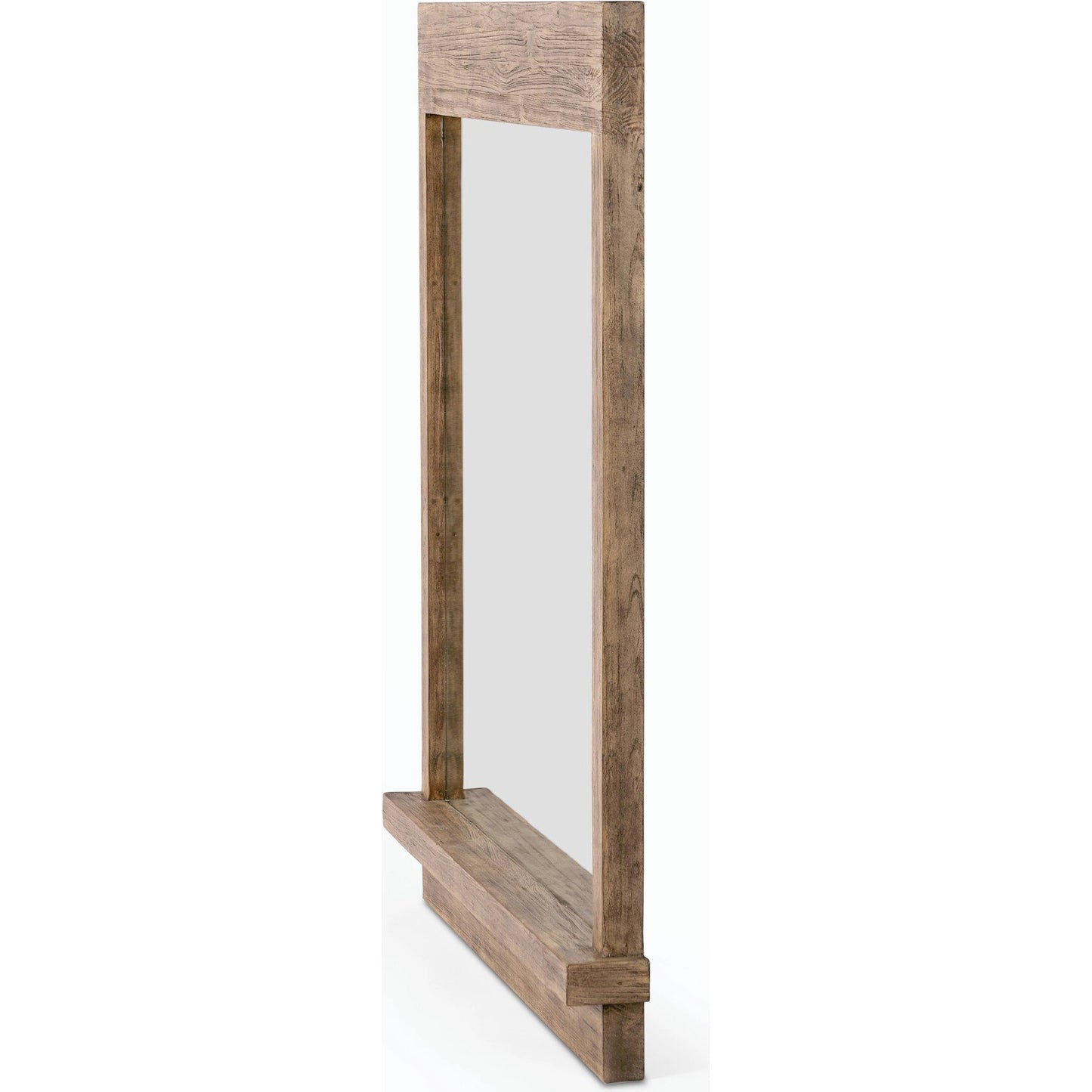 004 SI-2158277 | Additional Silo | Ledge Wall Mirror by Four Hands in distressed light pine. Made from solid pine, mirror, poplar eucalyptus plywood in a modern style.