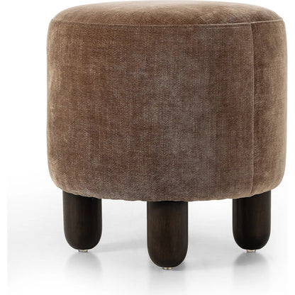 Zena Ottoman by Four Hands. Made from 100% polyester, solid parawood, 50% viscose, 50% wool in a transitional style.
