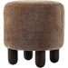 Zena Ottoman by Four Hands. Made from 100% polyester, solid parawood, 50% viscose, 50% wool in a transitional style.