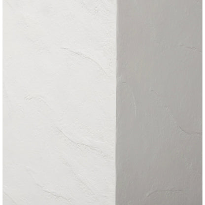 Corian Outdoor Pedestal by Four Hands in plaster molded white concrete. Made from concrete in a modern style.