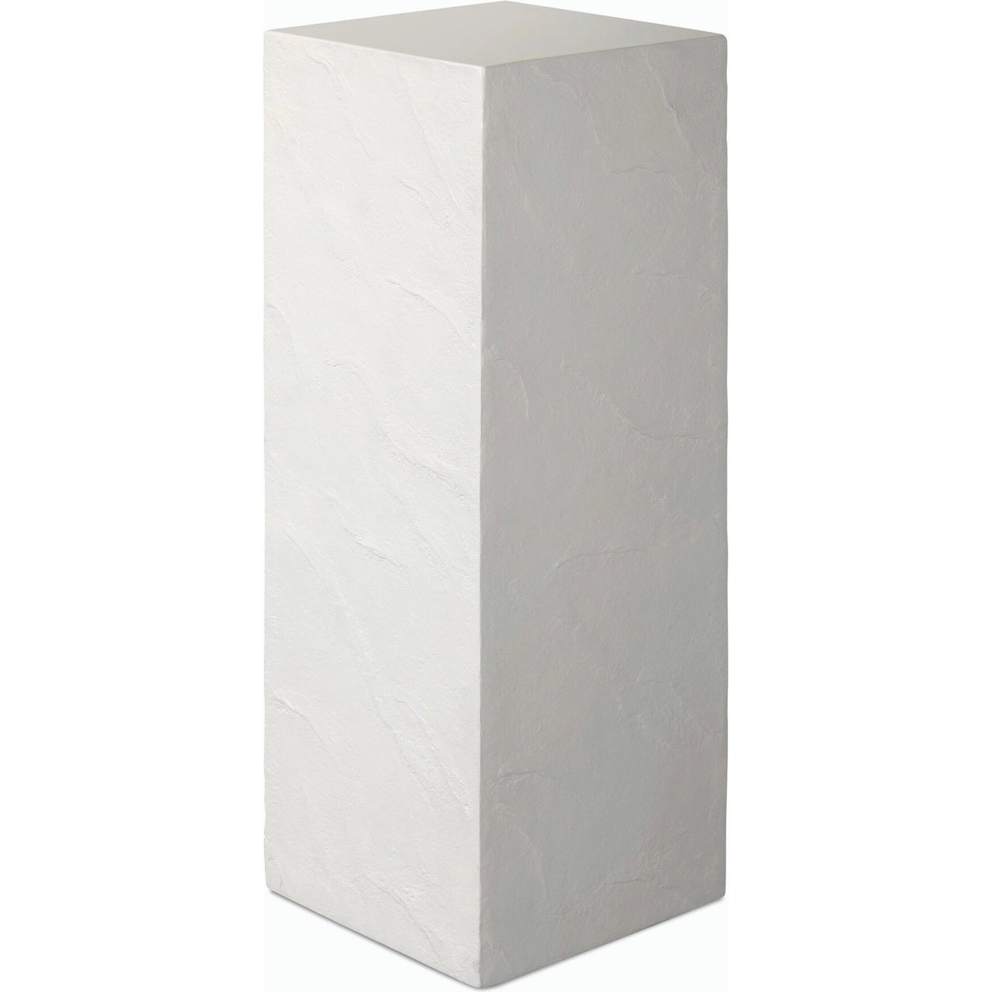 009 SI-2158117 | Closeup | Corian Outdoor Pedestal by Four Hands in plaster molded white concrete. Made from concrete in a modern style.