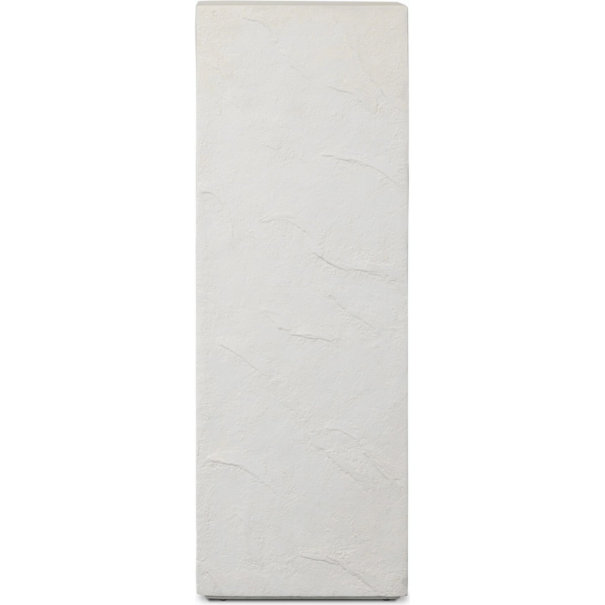 Corian Outdoor Pedestal by Four Hands in plaster molded white concrete. Made from concrete in a modern style.