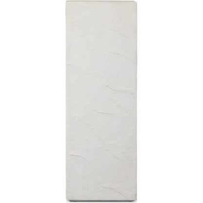 Corian Outdoor Pedestal by Four Hands in plaster molded white concrete. Made from concrete in a modern style.
