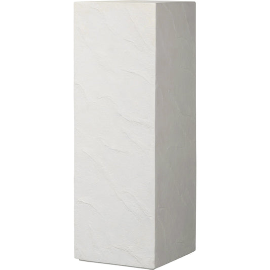 Corian Outdoor Pedestal by Four Hands in plaster molded white concrete. Made from concrete in a modern style.