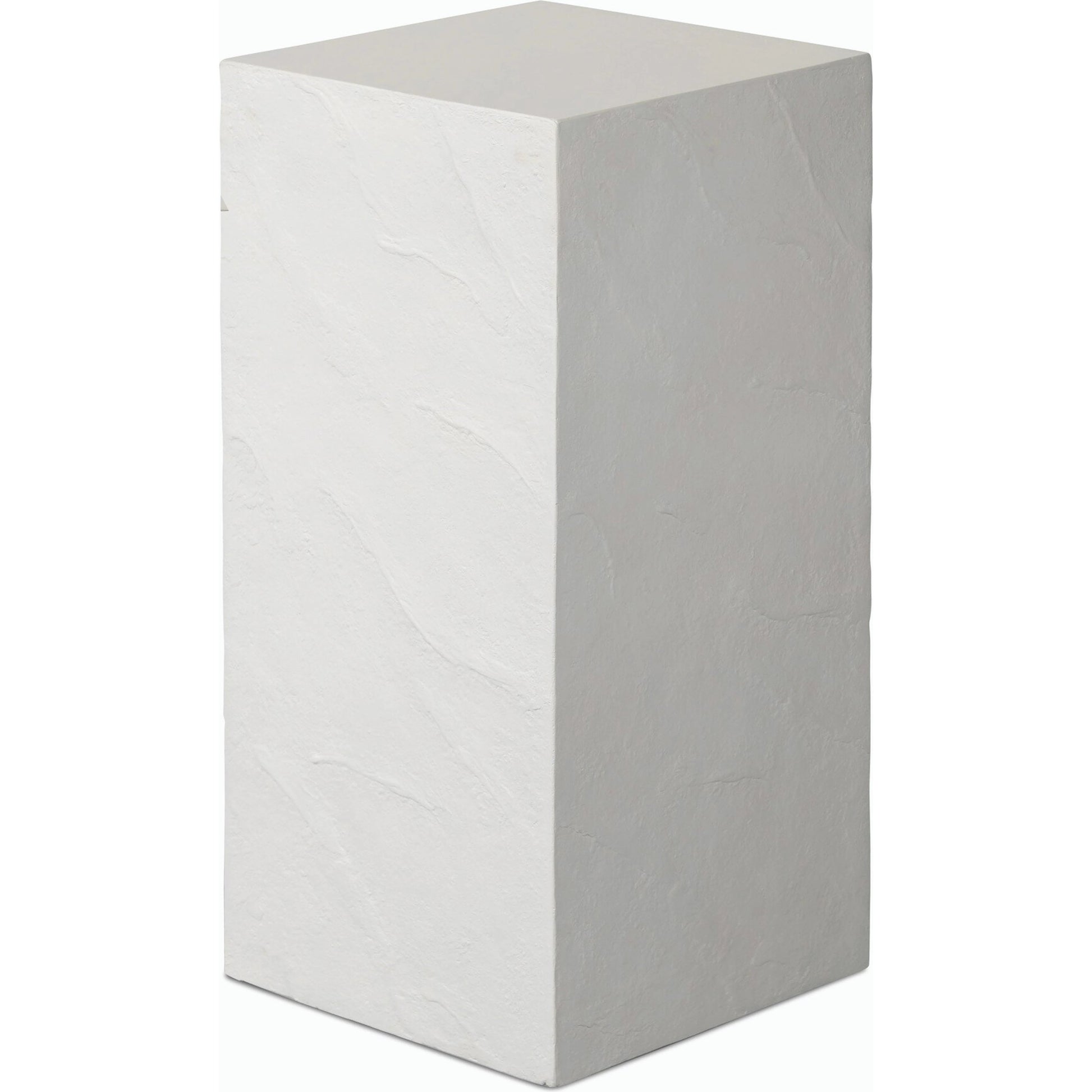 Corian Outdoor Pedestal by Four Hands in plaster molded white concrete. Made from concrete in a modern style.