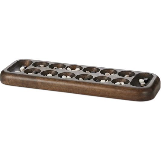 Mancala Board by Four Hands in mixed reclaimed marble, grey tobacco oak. Made from solid marble, solid oak in a unique style.
