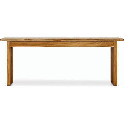 Chapman Outdoor Console Table by Four Hands in natural teak. Made from solid fsc®-certified teak in a modern style.