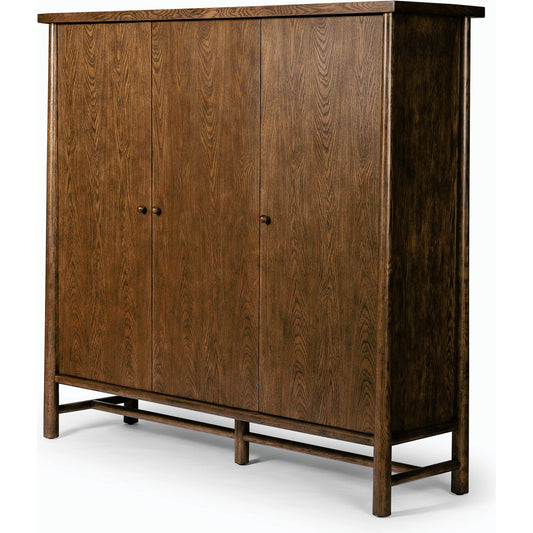 Renaud 3-DOOR Cabinet by Four Hands. Made from oak veneer, solid oak in a modern style.