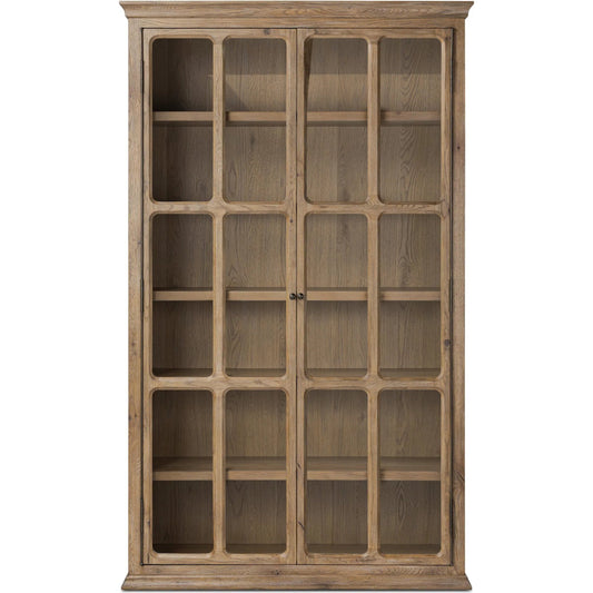 Dawes Cabinet by Four Hands in weathered oak, weathered oak veneer. Made from solid oak, thick oak veneer in a transitional style.