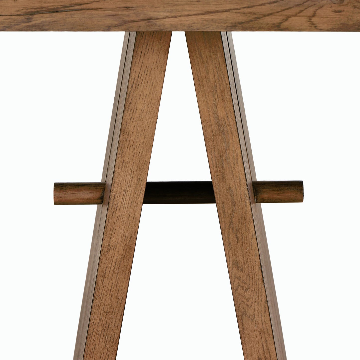 011 SI-2158599 | Closeup | Wylie Desk by Four Hands in rustic grey veneer. Made from thick oak veneer, solid oak in a modern style.