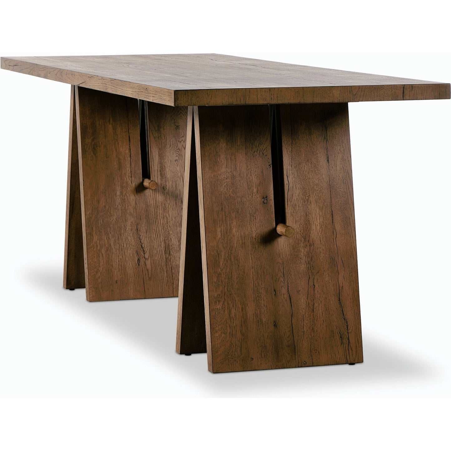 012 SI-2158599 | Additional Silo | Wylie Desk by Four Hands in rustic grey veneer. Made from thick oak veneer, solid oak in a modern style.