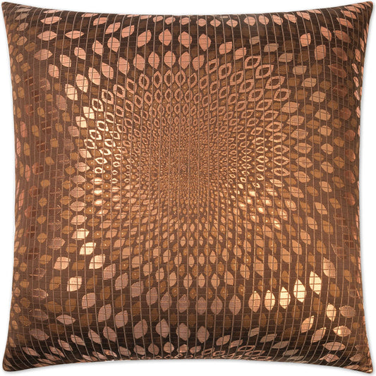 Whirl Pillow by DV Kap Home in copper. Made from 100% polyester in a unique style.