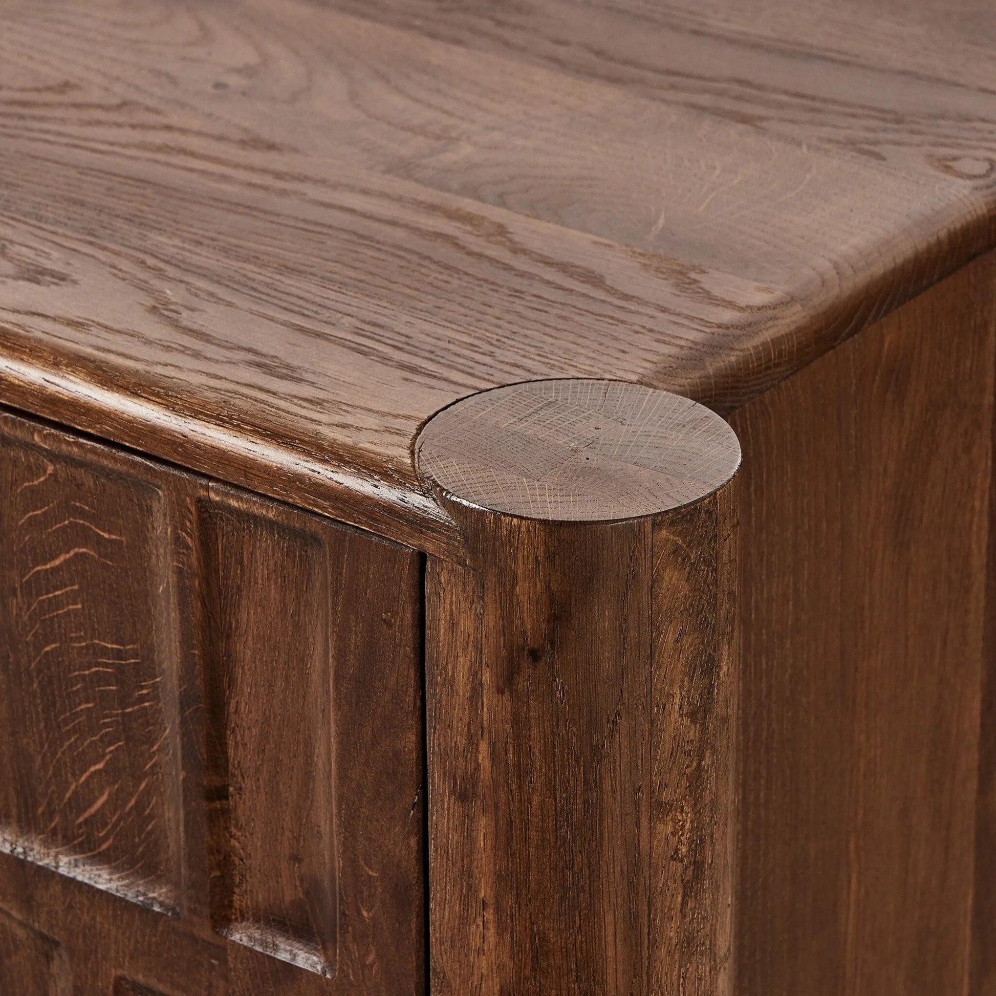 Ezri Bar Cabinet by Four Hands in cocoa oak. Made from solid oak, solid mango in a unique style.