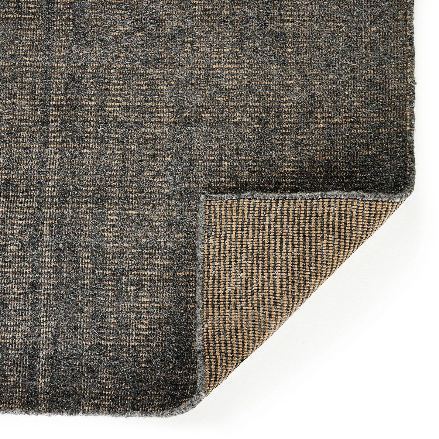 014 SI-2534812,SI-2534813,SI-2534814 | Closeup | Briar Rug by Four Hands in briar charcoal. Made from 60% viscose, 40% jute in a unique style.