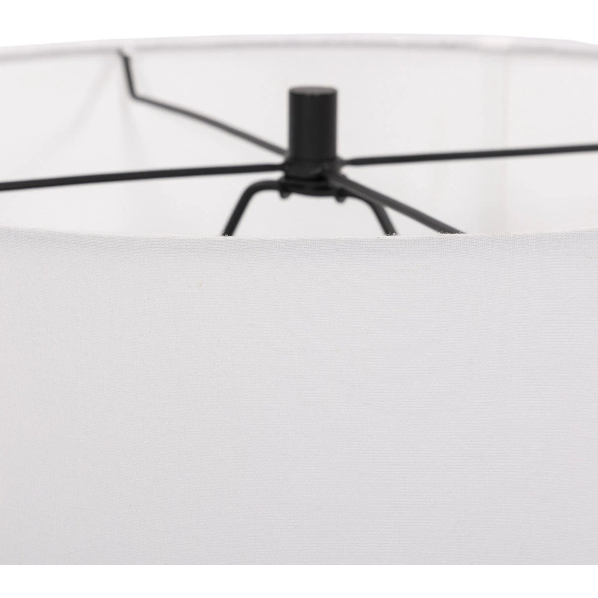 Cedric Table Lamp by Four Hands in slate grey marble, jet black. Made from solid marble, iron in a modern style.