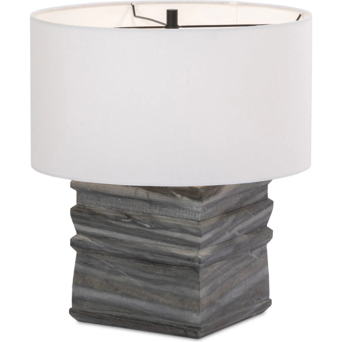 001 SI-2513246 | Primary Silo | Cedric Table Lamp by Four Hands in slate grey marble, jet black. Made from solid marble, iron in a modern style.