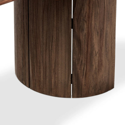 Paden Outdoor Dining Table by Four Hands in stained toasted brown-fsc. Made from solid fsc®-certified teak in a unique style.