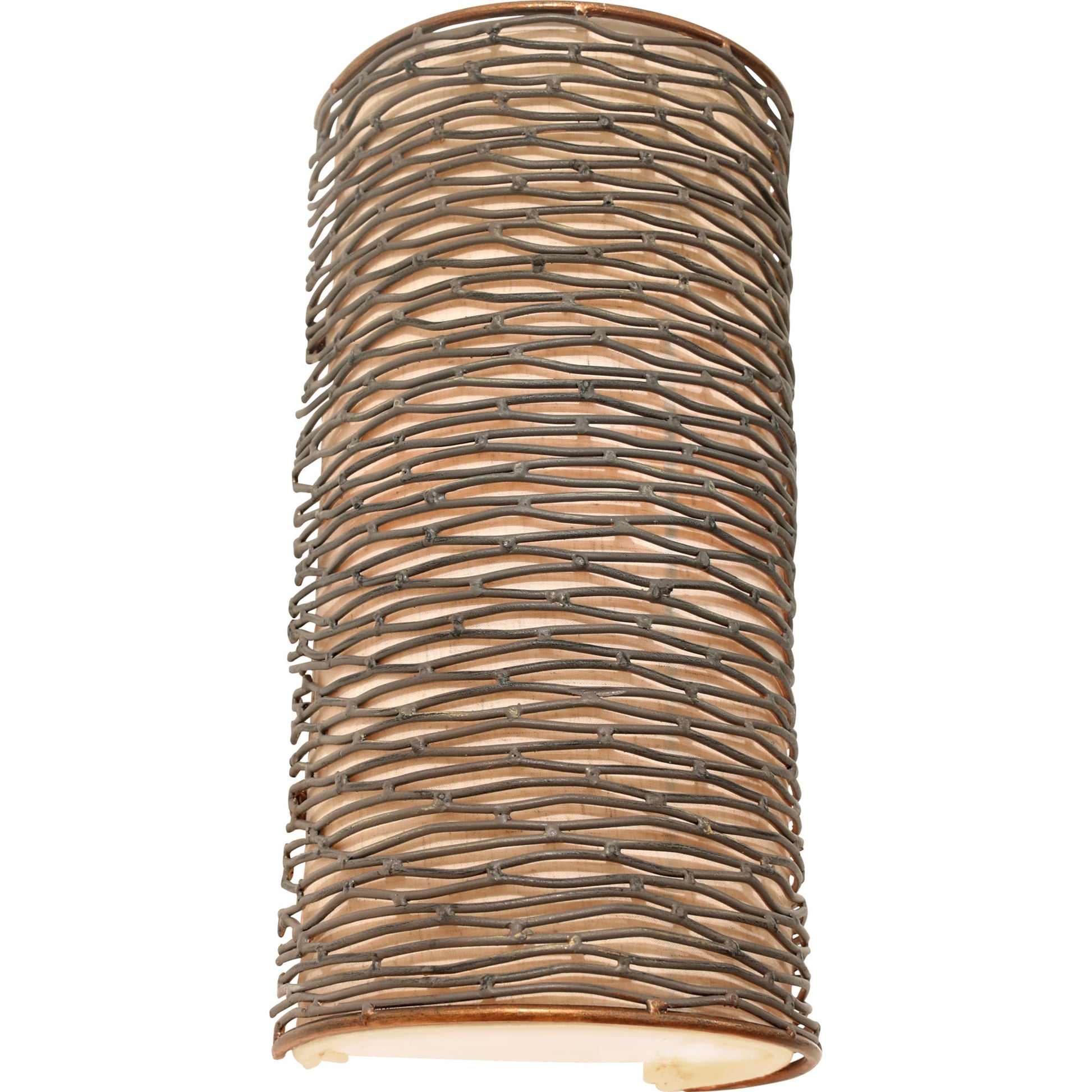 Flow III Sconce by Varaluz in hammered orange. Made from hammered ore, acrylic diffuser in a modern style.