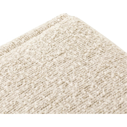 Daniel Ottoman by Four Hands in ivan sand. Made from 60% acrylic, 33% cotton, 7% polyester in a transitional style.