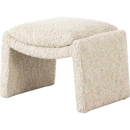 Daniel Ottoman by Four Hands in ivan sand. Made from 60% acrylic, 33% cotton, 7% polyester in a transitional style.