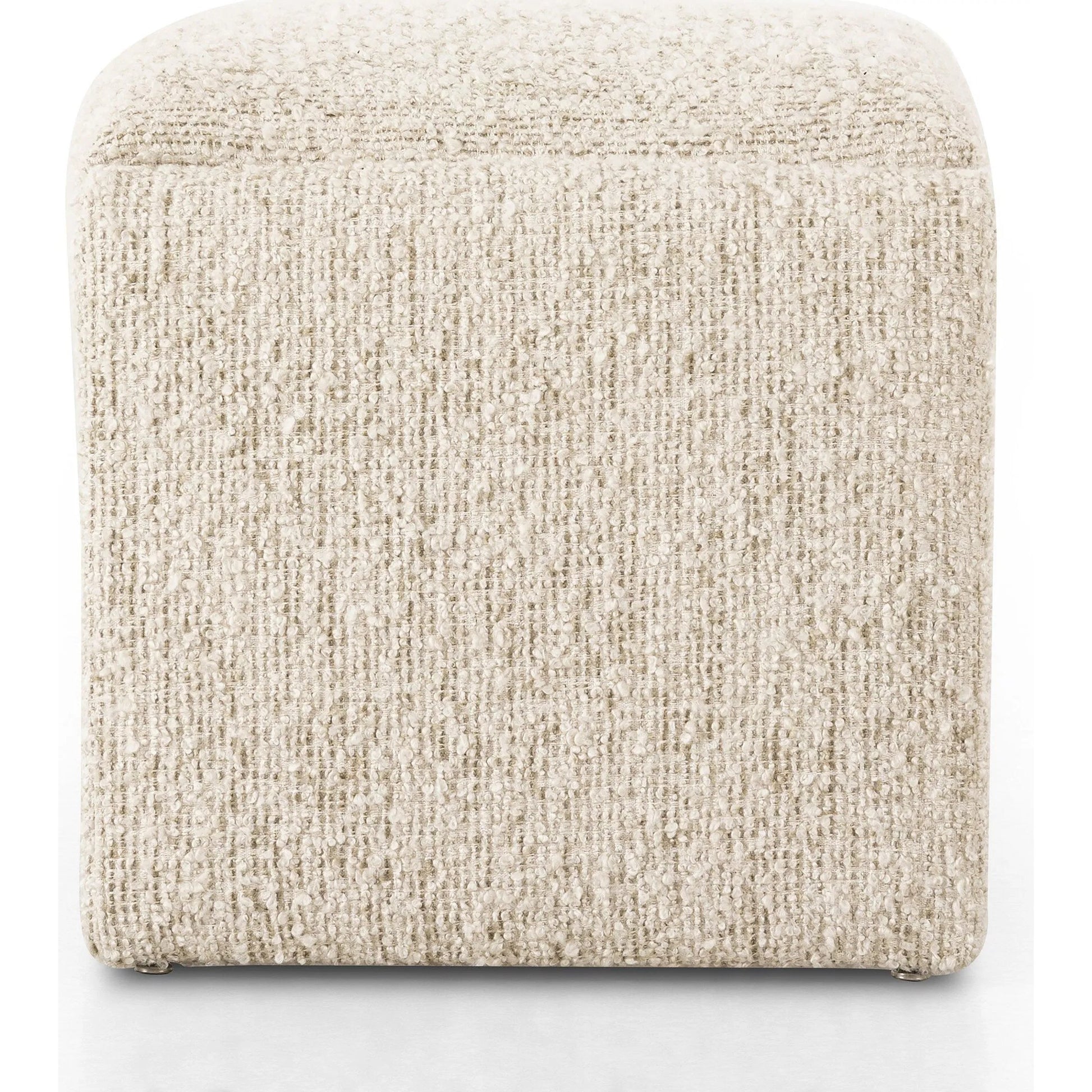 Daniel Ottoman by Four Hands in ivan sand. Made from 60% acrylic, 33% cotton, 7% polyester in a transitional style.