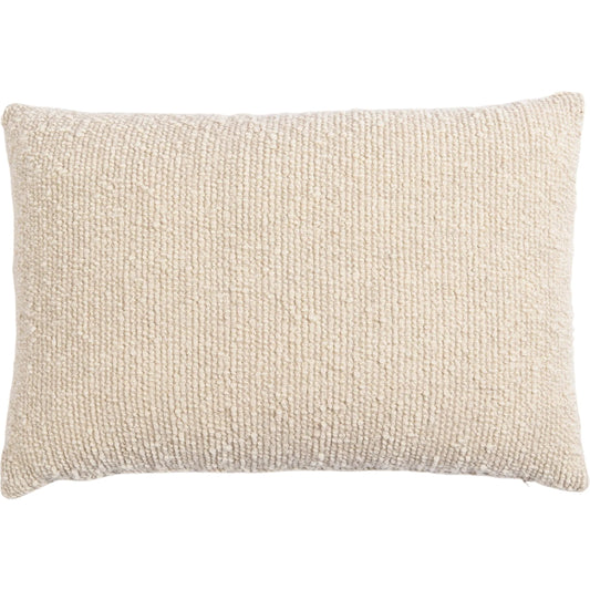 Francia Pillow by Four Hands in herstal oatmeal. Made from 55.8% wool, 20% linen, 16% alpaca, 8.2% nylon, down alternative fiber, 100% polyester in a unique style.