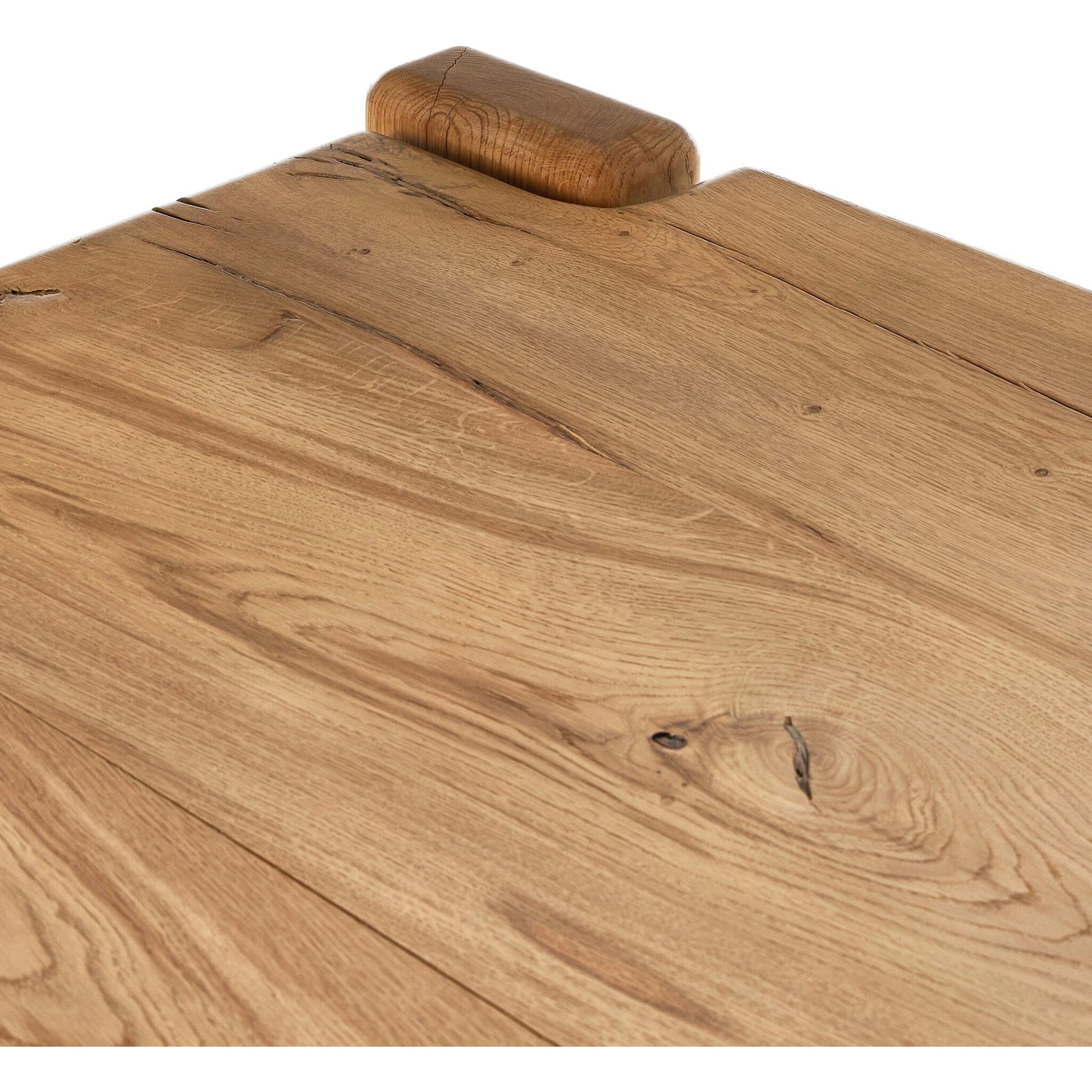 Marcia Dining Table by Four Hands in natural reclaimed french oak. Made from solid reclaimed oak in a modern style.