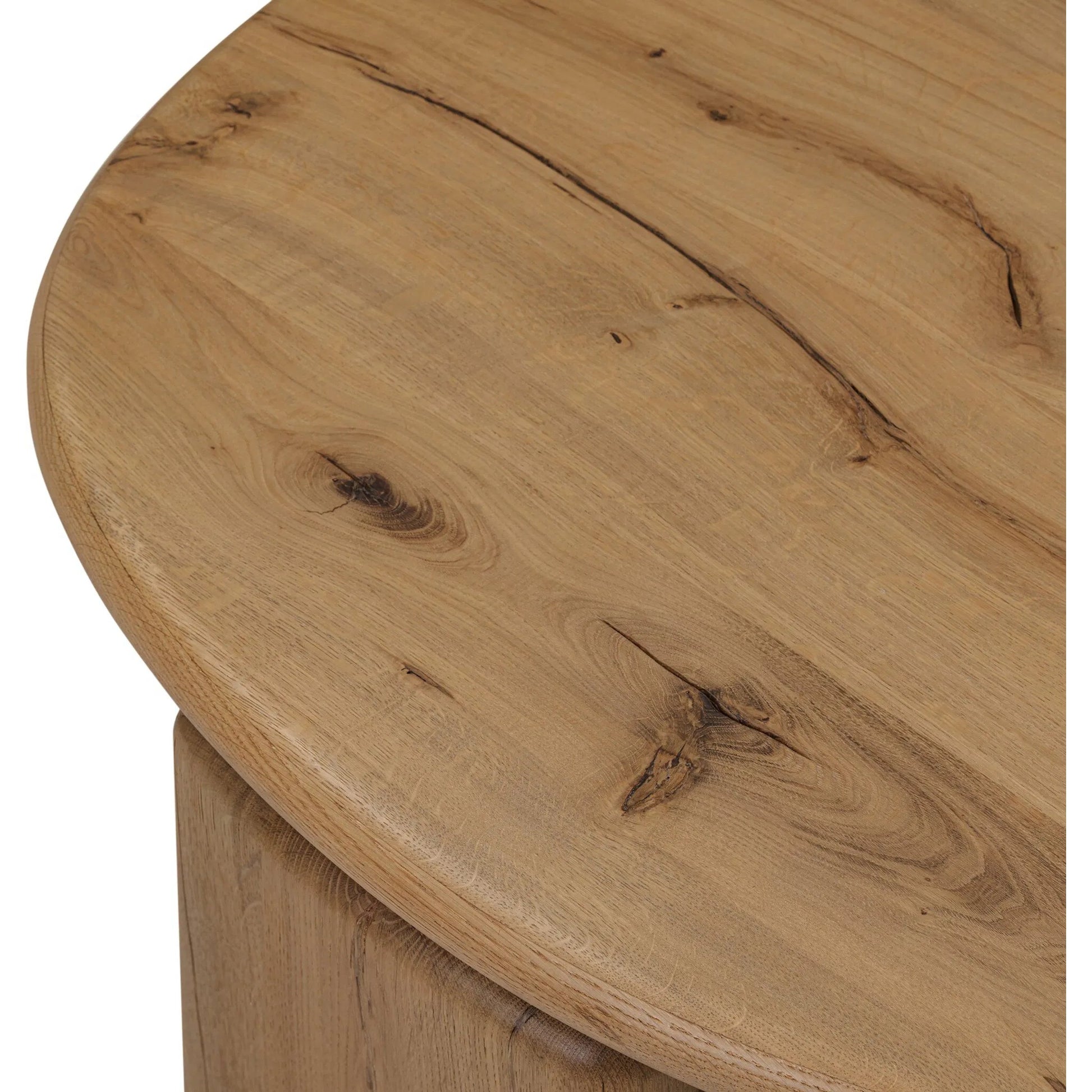 Falco Nesting Table by Four Hands. Made from solid reclaimed oak in a traditional style.