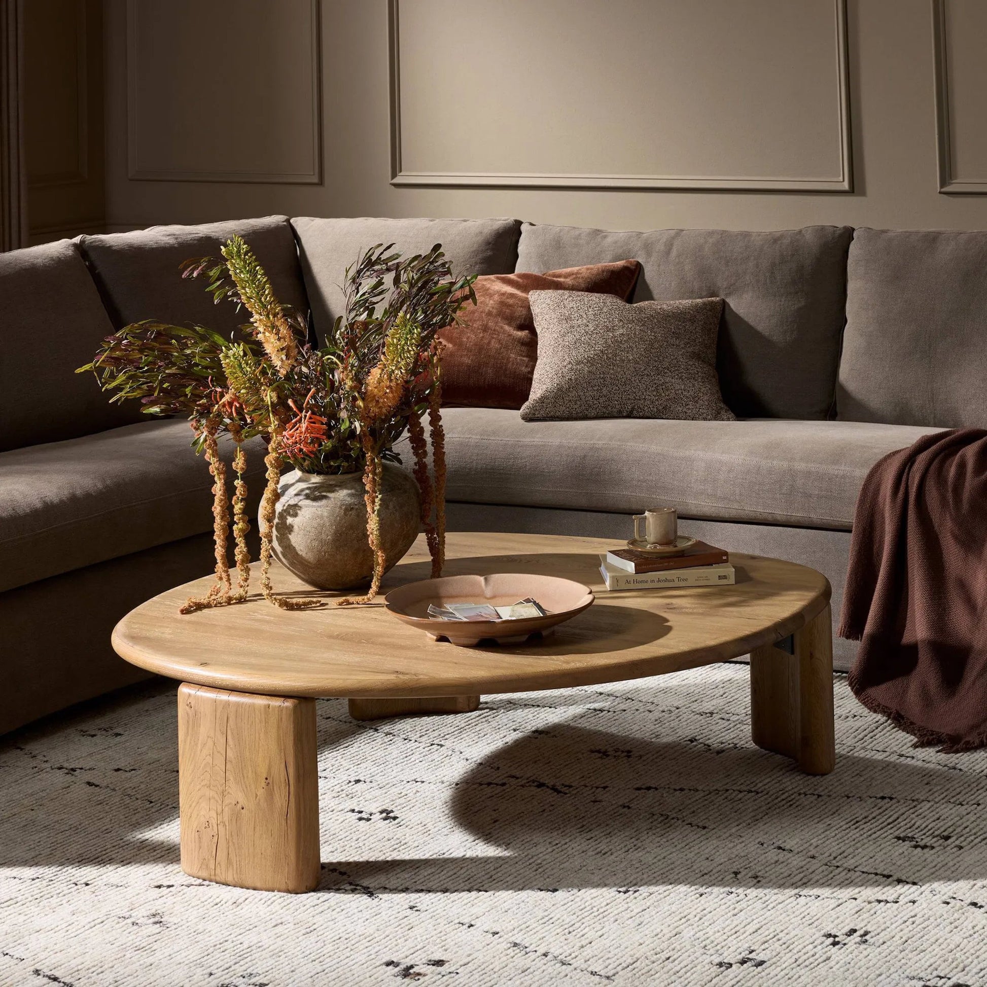 Falco Nesting Table by Four Hands. Made from solid reclaimed oak in a traditional style.