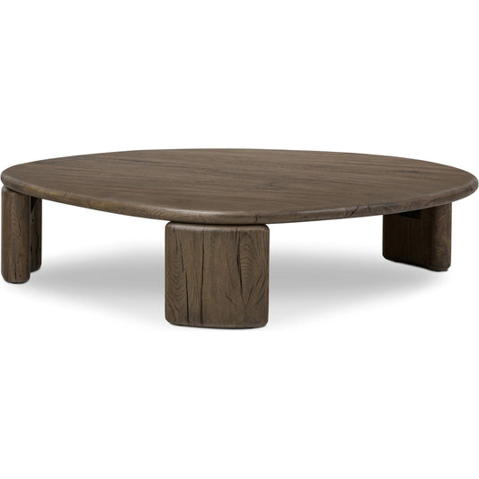 Falco Nesting Table by Four Hands in grey reclaimed french oak. Made from solid reclaimed oak in a unique style.