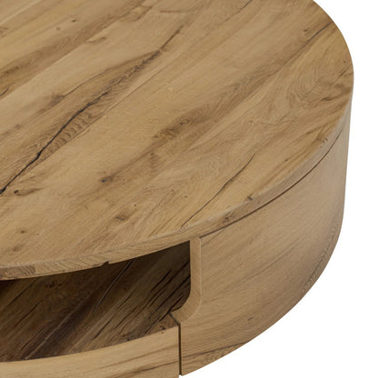 Matheus Coffee Table by Four Hands in natural reclaimed french oak. Made from solid reclaimed oak in a modern style.