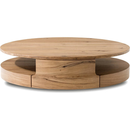 Matheus Coffee Table by Four Hands in natural reclaimed french oak. Made from solid reclaimed oak in a modern style.