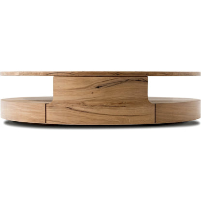 Matheus Coffee Table by Four Hands in natural reclaimed french oak. Made from solid reclaimed oak in a modern style.
