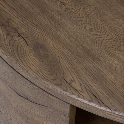 Matheus Coffee Table by Four Hands in natural reclaimed french oak. Made from solid reclaimed oak in a modern style.