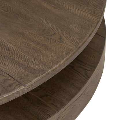 Matheus Coffee Table by Four Hands in natural reclaimed french oak. Made from solid reclaimed oak in a modern style.