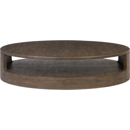 Matheus Coffee Table by Four Hands in natural reclaimed french oak. Made from solid reclaimed oak in a modern style.