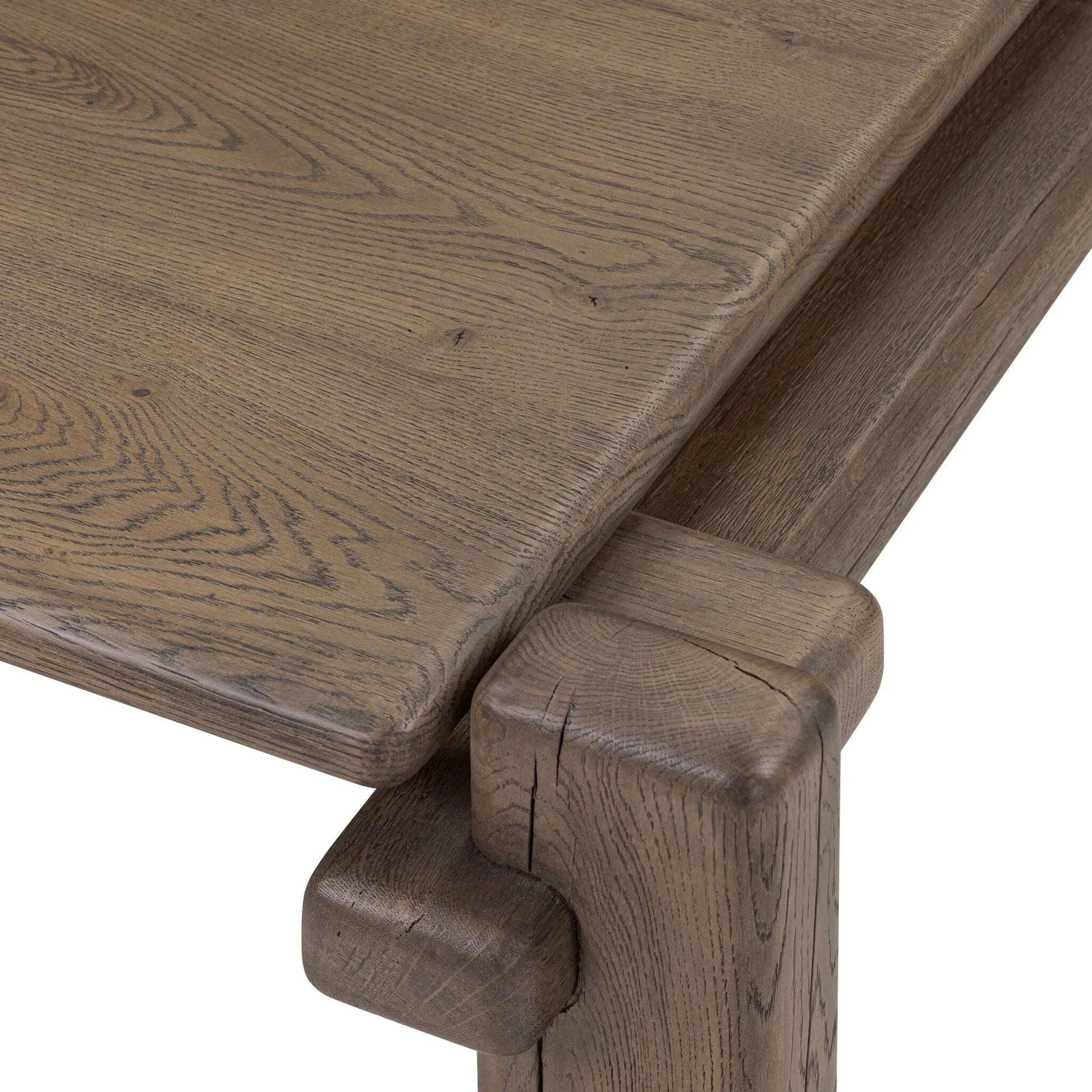 Marcia Square Coffee Table by Four Hands in natural reclaimed french oak. Made from solid reclaimed oak in a modern style.