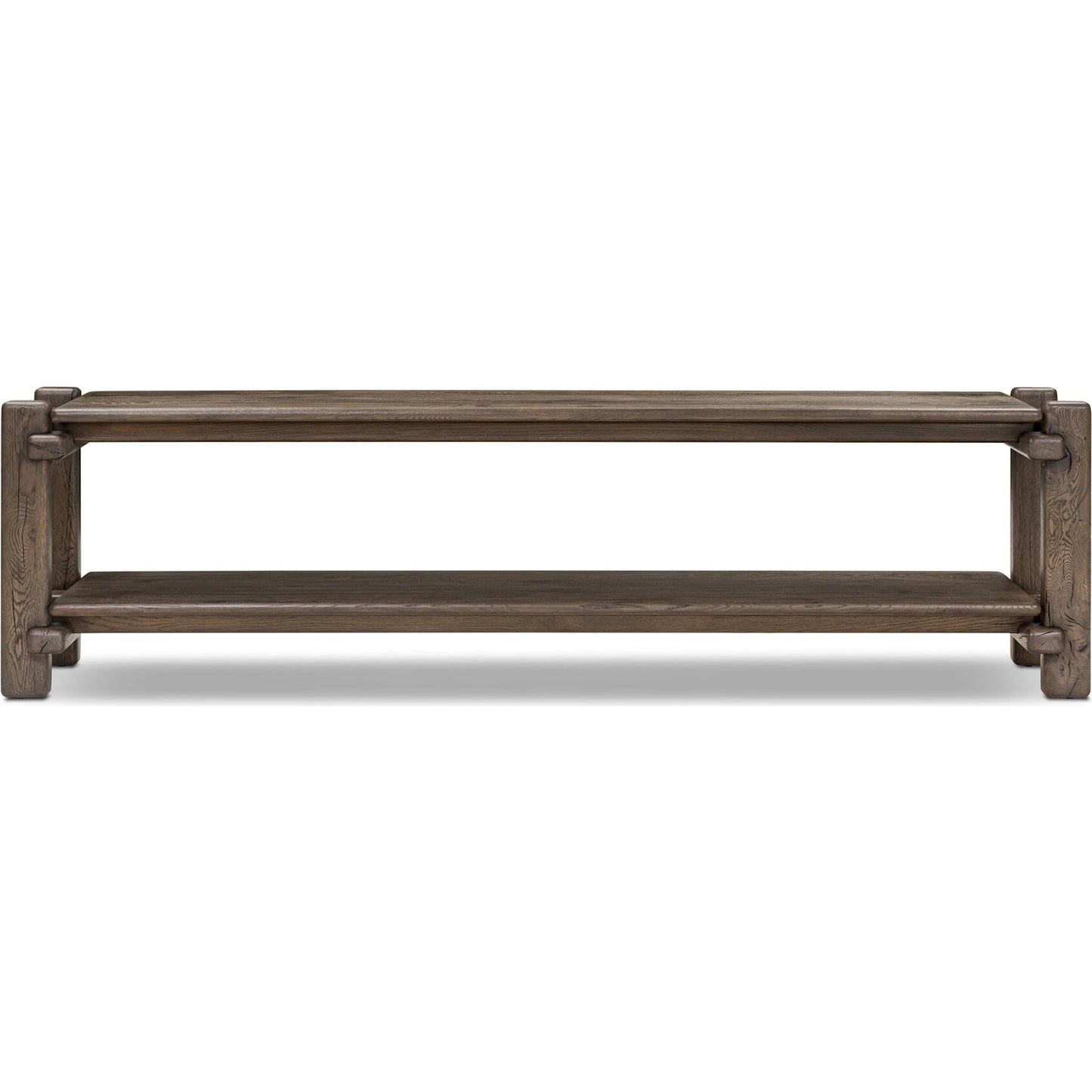 015 SI-2635329 | Additional Silo | Marcia Low Console Table by Four Hands in natural reclaimed french oak. Made from solid reclaimed oak in a modern style.