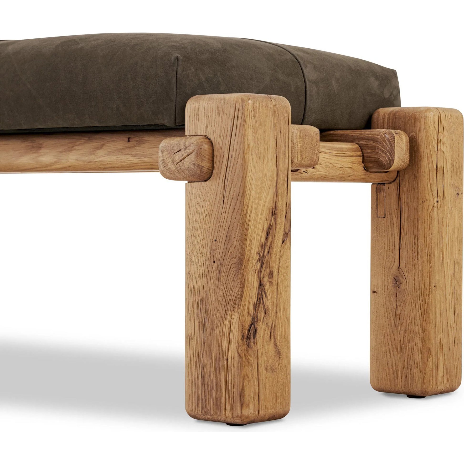 Marcia Accent Bench by Four Hands in natural reclaimed french oak. Made from unique in a modern style.