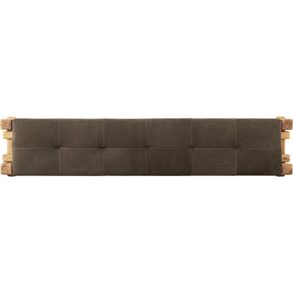 Marcia Accent Bench by Four Hands in natural reclaimed french oak. Made from unique in a modern style.