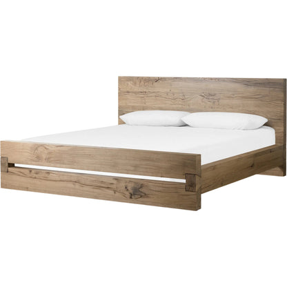 Lia Bed by Four Hands in natural reclaimed french oak. Made from solid reclaimed oak in a modern style.