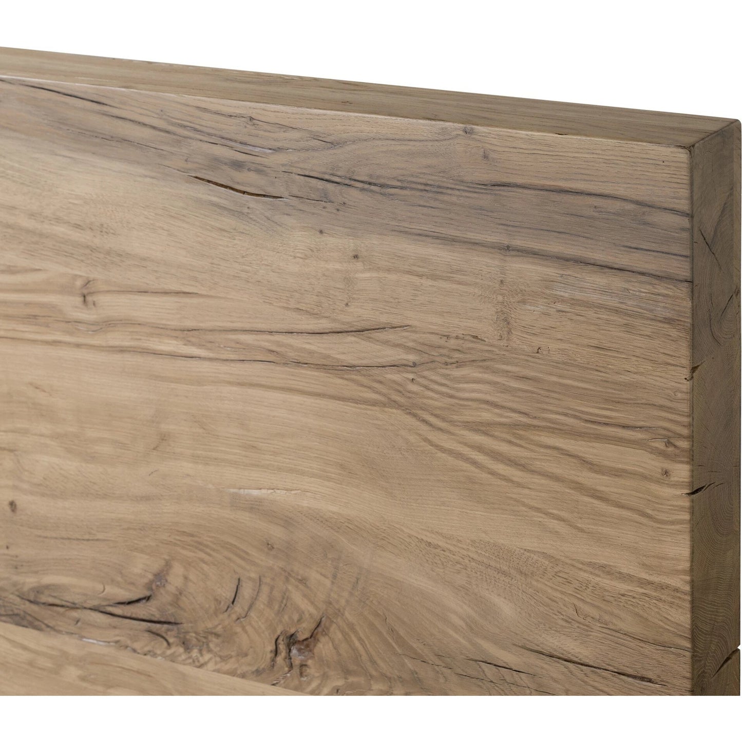 006 SI-2137472 | Closeup | Lia Bed by Four Hands in natural reclaimed french oak. Made from solid reclaimed oak in a modern style.