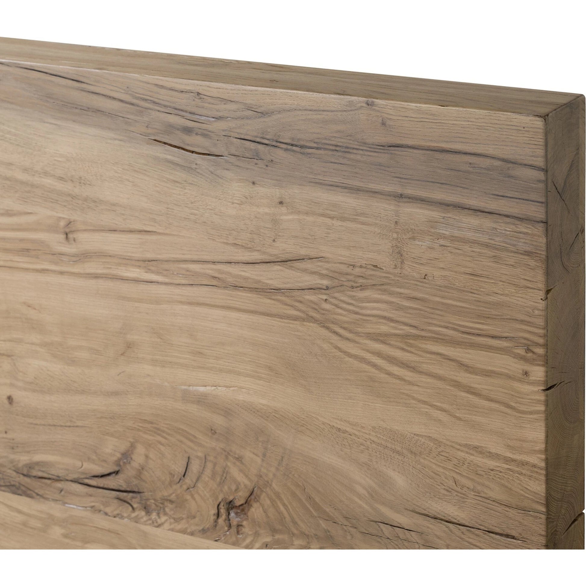 Lia Bed by Four Hands in natural reclaimed french oak. Made from solid reclaimed oak in a modern style.