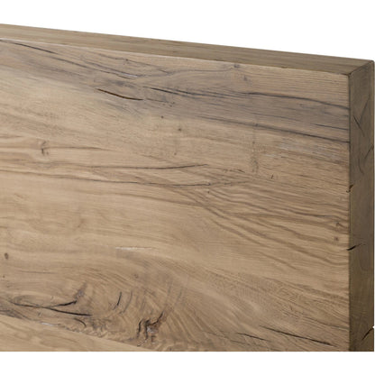 Lia Bed by Four Hands in natural reclaimed french oak. Made from solid reclaimed oak in a modern style.