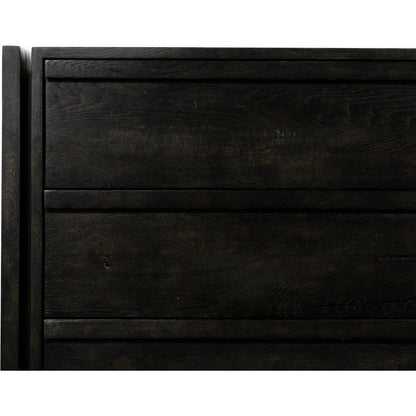 Alora Dresser by Four Hands in dark espresso. Made from solid reclaimed oak, brass in a modern style.
