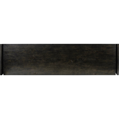 Alora Dresser by Four Hands in dark espresso. Made from solid reclaimed oak, brass in a modern style.