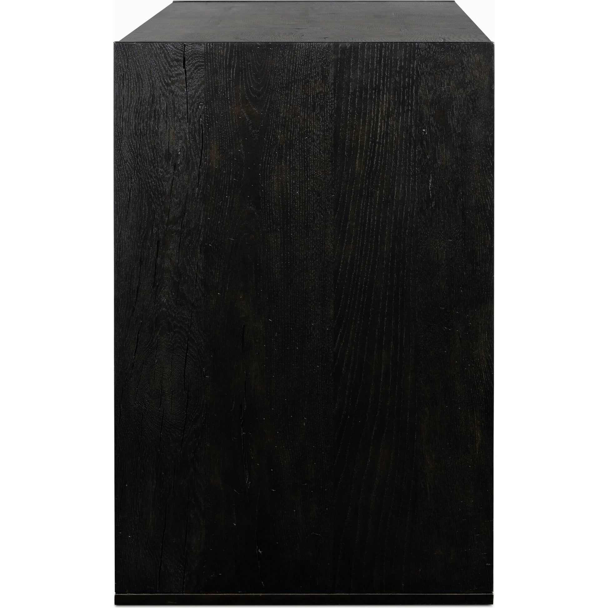 Alora Dresser by Four Hands in dark espresso. Made from solid reclaimed oak, brass in a modern style.