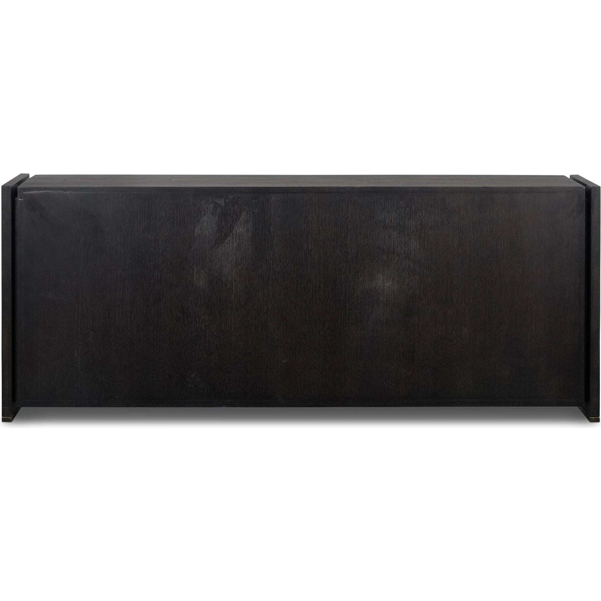 Alora Dresser by Four Hands in dark espresso. Made from solid reclaimed oak, brass in a modern style.
