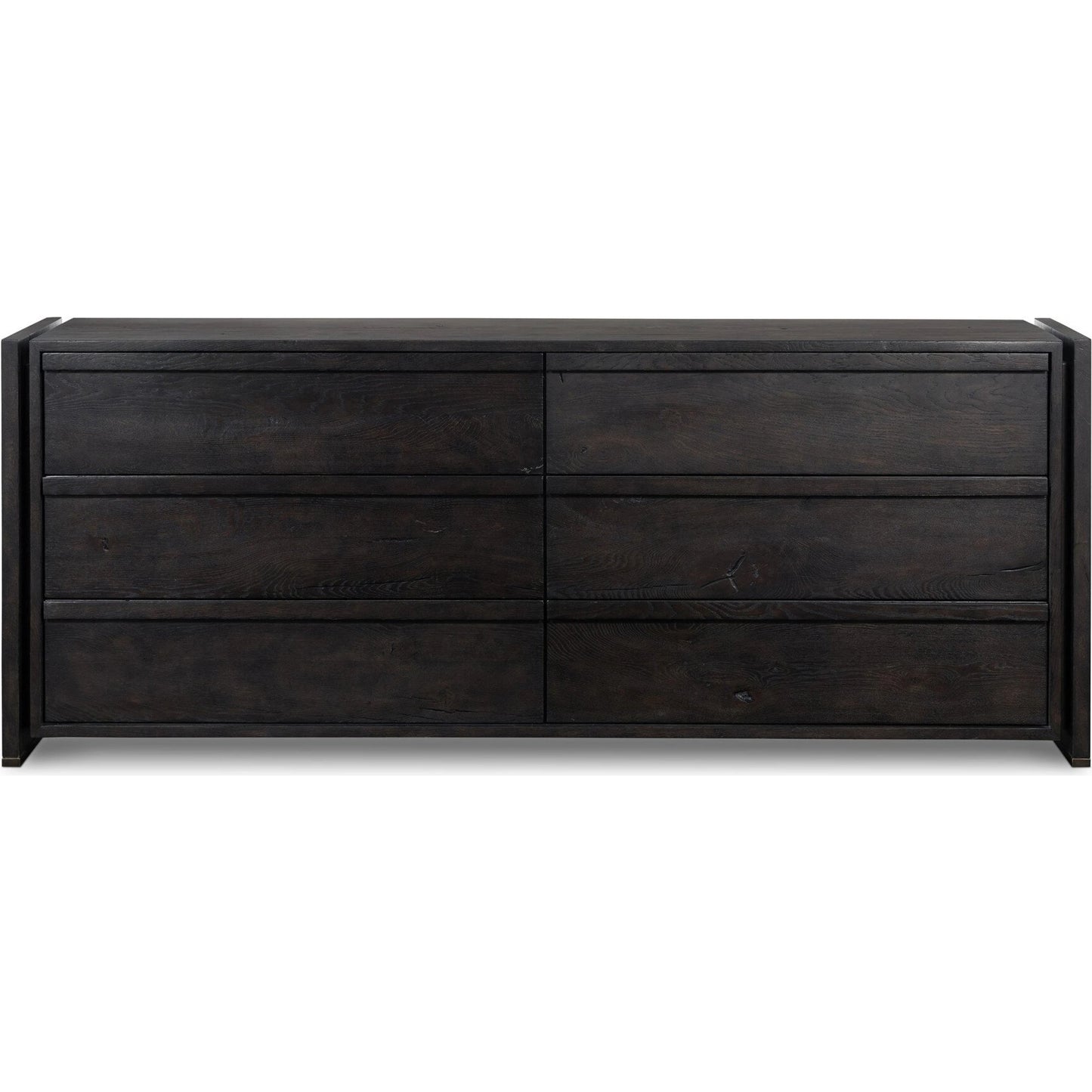 002 SI-2137157 | Additional Silo | Alora Dresser by Four Hands in dark espresso. Made from solid reclaimed oak, brass in a modern style.